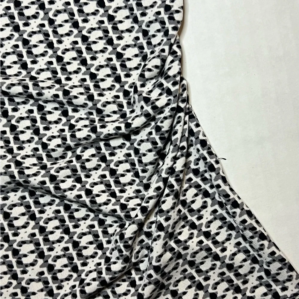 Womens Liz Claiborne 3/4 sleep top - Sz S Blk/Blue/Wht - Picture 3 of 3